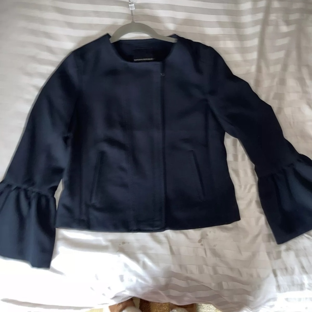 Banana republic blazer bell sleeves zipper closure size 0 nwt